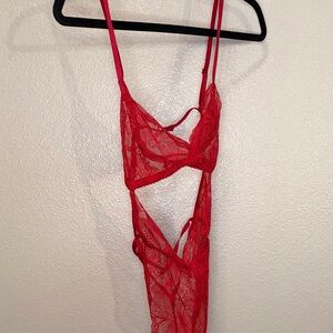 Victoria's Secret Red Lace Chemise